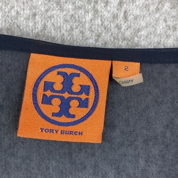 Tory Burch sheer blouse or swim coverup kimono sleeves and elastic waistband - Picture 4 of 7